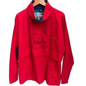 Gear for Sports Wind Spirit Sailing Windbreaker Jacket Size L Half Zip Red Flaw